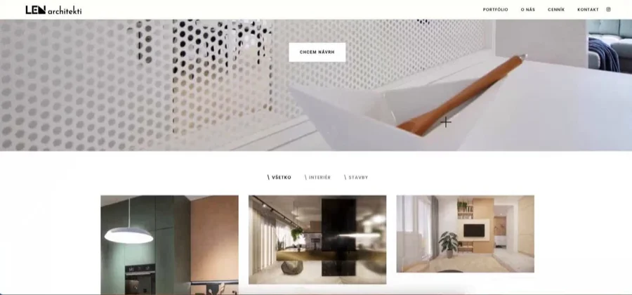 LenArchitekti.sk, web architektonického ateliéru