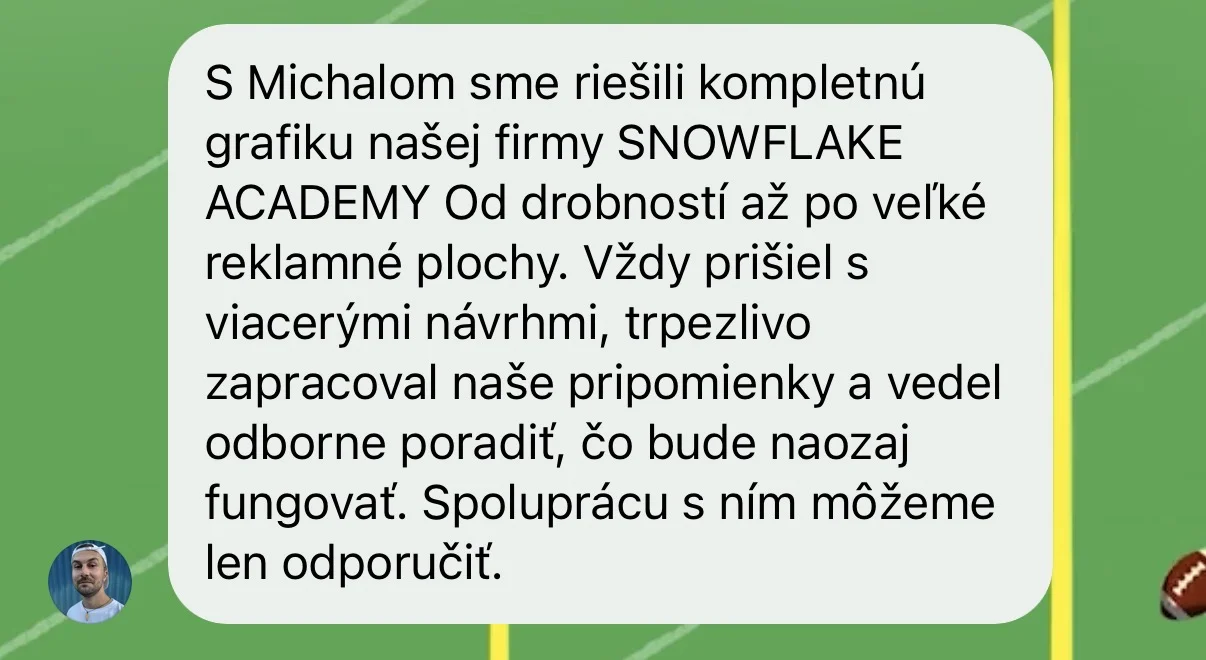 Snowflake Academy Jasná, screenshot recenzie na spoluprácu
